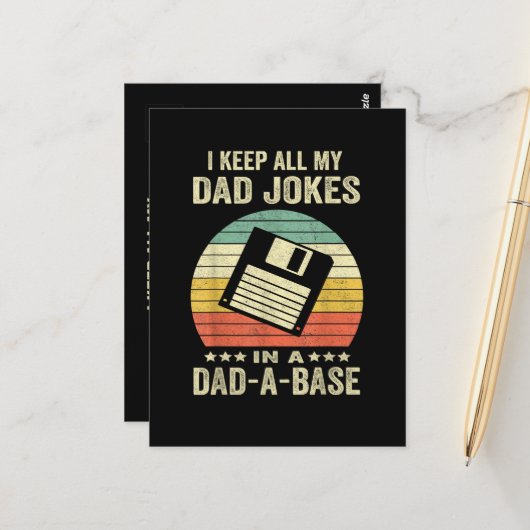Mensen Leuke papa grappen in papa-a-Base Briefkaart (Voorkant / Achterkant in situ)
