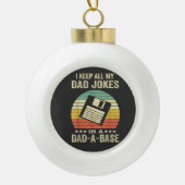 Mensen Leuke papa grappen in papa-a-Base Keramische Bal Ornament (Voorkant)