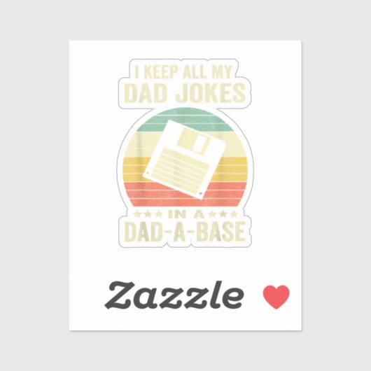 Mensen Leuke papa grappen in papa-a-Base Sticker (Vel)