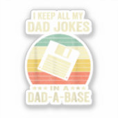Mensen Leuke papa grappen in papa-a-Base Sticker (Voorkant)