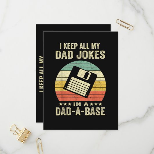 Mensen Leuke papa grappen in papa-a-Base Uitnodiging Briefkaart (Voorkant / Achterkant in situ)