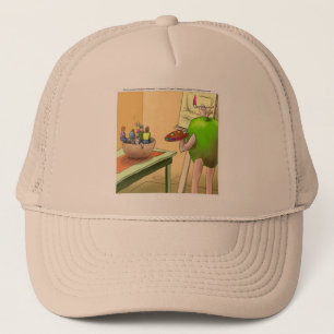 Mensen leven nog steeds grappige Cartoon Trucker Pet