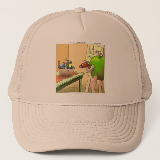 Mensen leven nog steeds grappige Cartoon Trucker Pet (Voorkant)