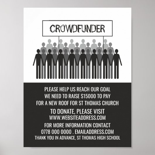Mensen, Logo, Crowdfunder, Crowdfunding Poster (Voorkant)