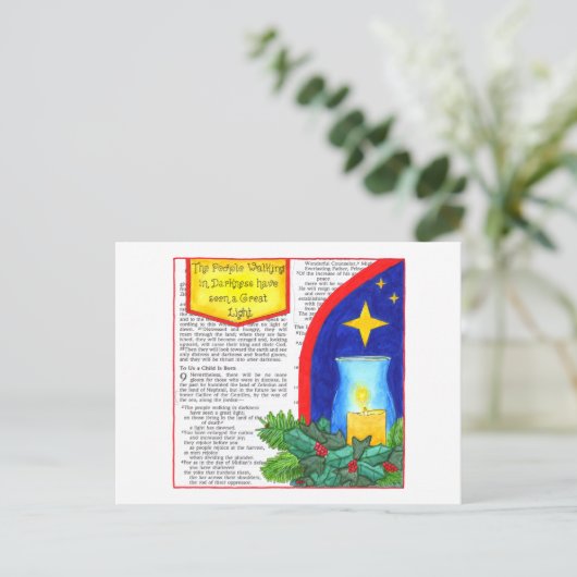 Mensen lopen in het Inspirerend Briefkaart van de  (Staand voorkant)