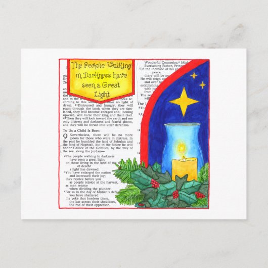 Mensen lopen in het Inspirerend Briefkaart van de  (Voorkant)