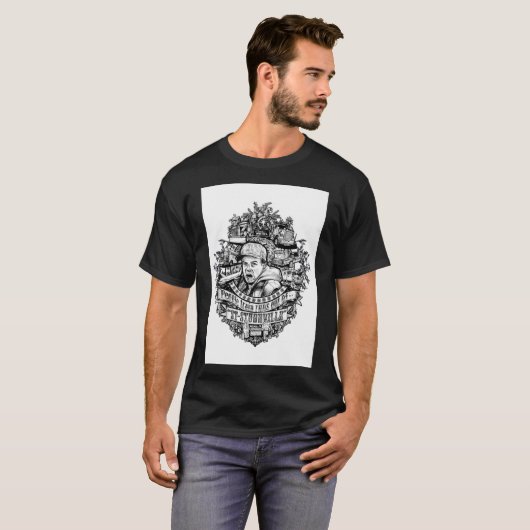 Mensen lopen zonder Stubbville Premium T-Shir T-shirt (Voorkant volledig)