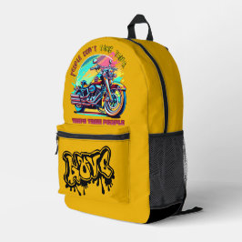 Mensen maken geen uitstapjes: Retro Style Bike Bedrukte Rugzak