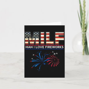 Mensen man ik hou van vuurwerk grappig Amerikaans Kaart