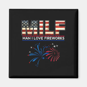 Mensen man ik hou van vuurwerk grappig Amerikaans Magneet