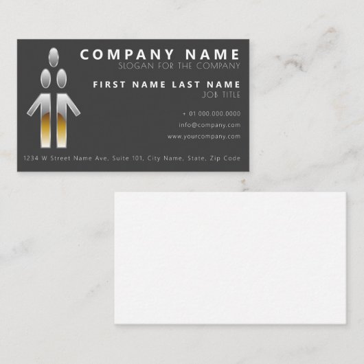 Mensen, menselijk potentieel visitekaartje (Voorkant / Achterkant)