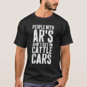  mensen met arr's komen niet in de auto. t-shirt (Voorkant)