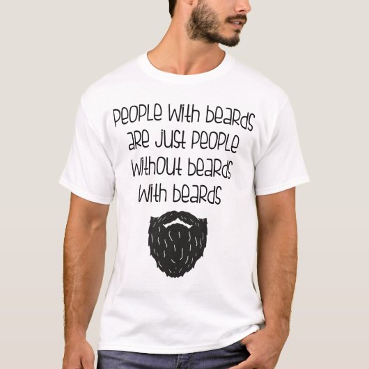 Mensen met baarden Grappig Vader Verjaardag Sarcas T-shirt (Voorkant)
