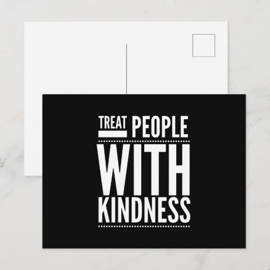 Mensen met een gekheid behandelen briefkaart (Voorkant / Achterkant)