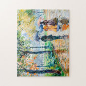 Mensen met een paraplu in het park legpuzzel (Verticaal)