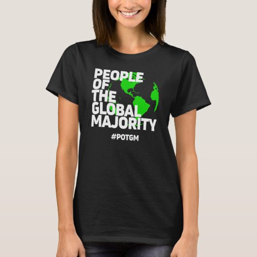Mensen met een wereldmeerderheid t-shirt (Voorkant)