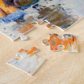 Mensen met paraplu's in het park legpuzzel (Zijkant)