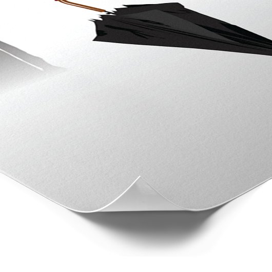 Mensen met paraplu's poster (Hoek)