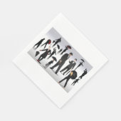 Mensen met paraplu's servet (Hoek)