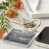 Mensen met paraplu's sleutelhanger (Voorkant Rechts)
