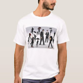 Mensen met paraplu's t-shirt (Voorkant)