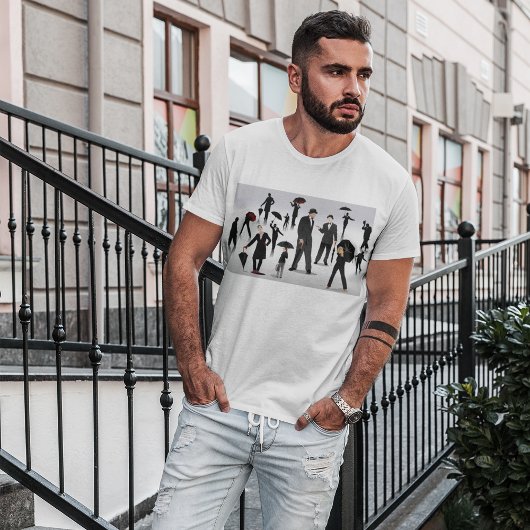 Mensen met paraplu's t-shirt