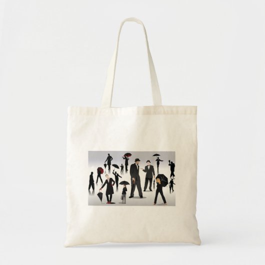Mensen met paraplu's tote bag (Voorkant)