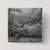 Mensen met paraplu's vierkante button 5,1 cm (Voorkant)