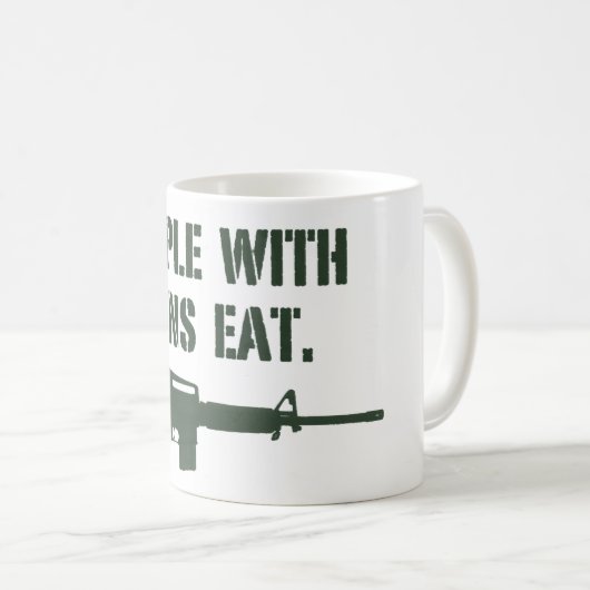 Mensen met Pistolen eten Mok (Voorkant rechts)