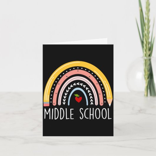 Mensen middelbare school leraar student team midde kaart (Voorkant)