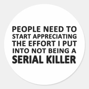 Mensen moeten beginnen te waarderen ronde sticker