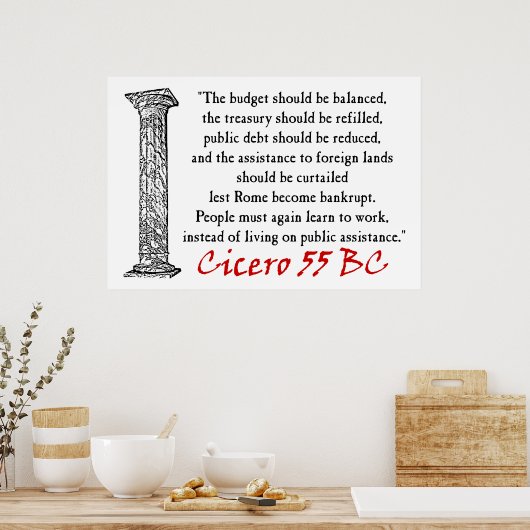 Mensen moeten werken - Cicero Poster (Keuken)