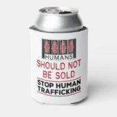 Mensen mogen niet worden verkocht tegen mensenhand blikjeskoeler (Blikje Achterkant)
