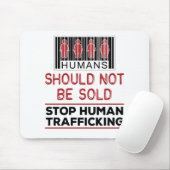 Mensen mogen niet worden verkocht tegen mensenhand muismat (Met muis)