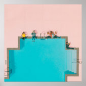 Mensen naast poolillustratie poster (Voorkant)