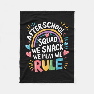 Mensen naschoolse squad snack speel regel school fleece deken