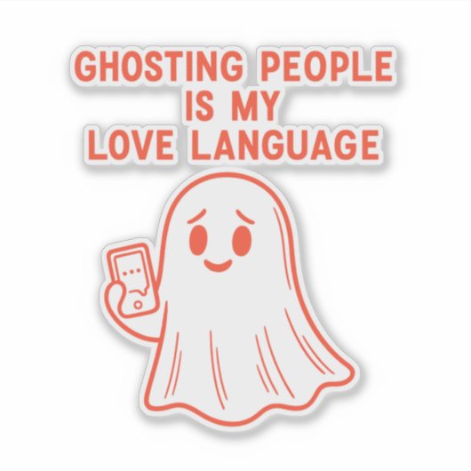 Mensen negeren is mijn liefdestaal – sticker (Voorkant)