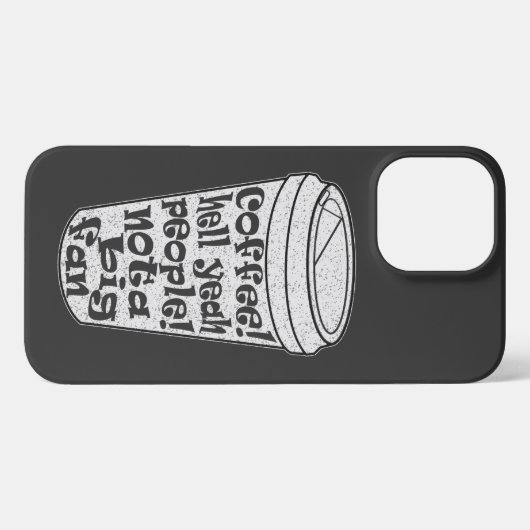 Mensen niet een grote fan introvert koffie liefheb iPhone hoesje (Achterkant horizontaal)