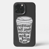 Mensen niet een grote fan introvert koffie liefheb iPhone hoesje (Achterkant)
