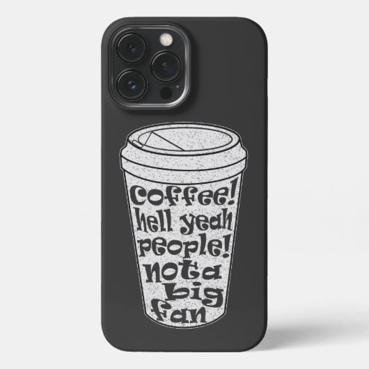 Mensen niet een grote fan introvert koffie liefheb iPhone hoesje (Achterkant)