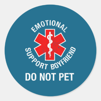 Mensen Niet Huisdier Emotionele Steun Ronde Sticker