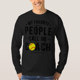 Mensen noemen me Softball Coach Softball Coaching T-shirt