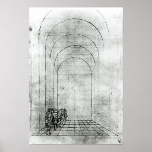 Mensen onder een Arch Poster