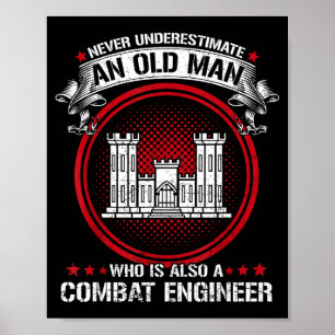 Mensen onderschatten oude man is een gevechtsingen poster