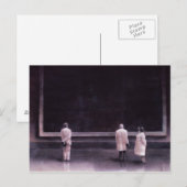 Mensen op een tentoonstelling in 1990 briefkaart (Voorkant / Achterkant)