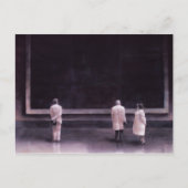 Mensen op een tentoonstelling in 1990 briefkaart (Voorkant)