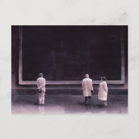 Mensen op een tentoonstelling in 1990 briefkaart (Voorkant)