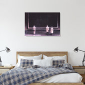Mensen op een tentoonstelling in 1990 canvas afdruk (Insitu (Slaapkamer))