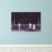 Mensen op een tentoonstelling in 1990 canvas afdruk (Insitu (Houten vloer))