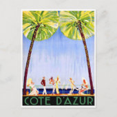 Mensen op Franse riviera, Frankrijk Briefkaart (Voorkant)